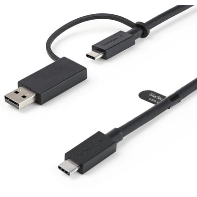 StarTech.com 3ft (1m) USB-C Cable with USB-A Adapter Dongle - Hybrid 2