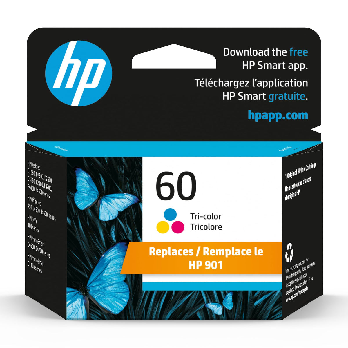 HP 60 (CC643WN) Tri-color Original Cartridge L Tri-colour
