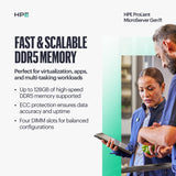 Hewlett Packard Enterprise ProLiant MicroServer Gen11 Tower Server, In