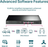 TP-Link18-Port Gigabit Easy Smart Switch with 16 PoE+ Ports ( TL-SG121