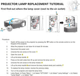 for ELPLP94 Replacement Lamp Bulb with Housing for Epson V13H010L94 Po