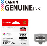 Canon PFI-4100 Genuine Photo Black Ink Tank, Compatible with imagePROG