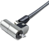 StarTech.com Nano Laptop Cable Lock, 6.6ft (2m), Anti-Theft Keyed Lock
