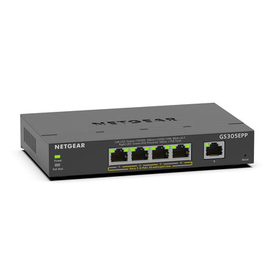 NETGEAR Commutateur Gigabit 5 ports PoE+ haute puissance Smart Managed