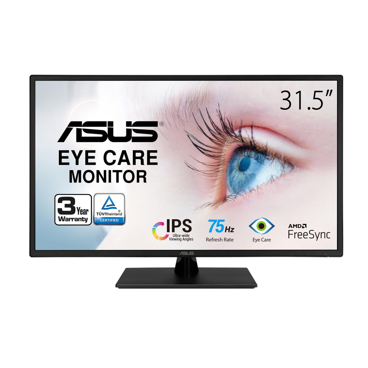 ASUS 31.5” 1080P Monitor (VA329HE) - Full HD, IPS, 75Hz, Adaptive-Sync
