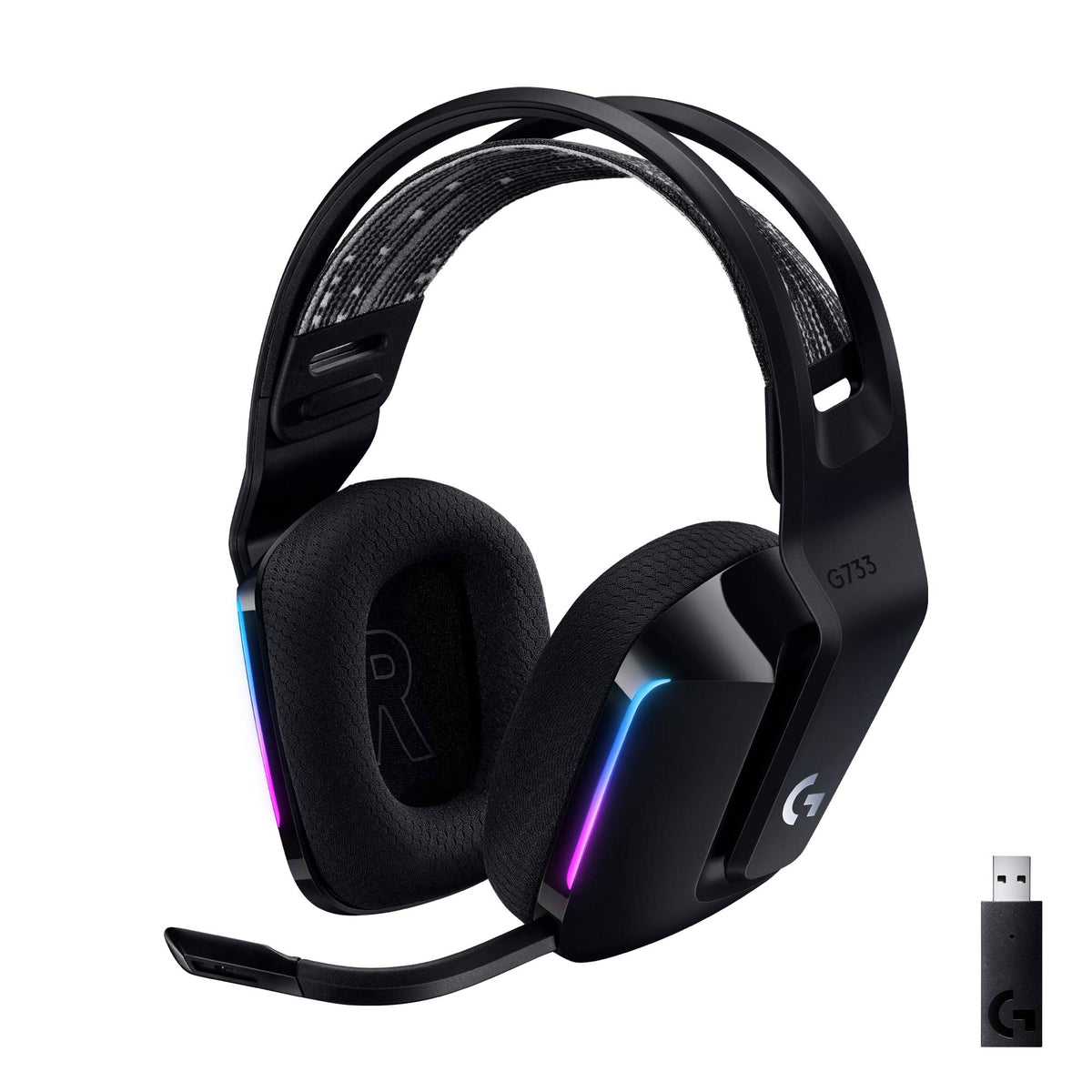 Logitech G733 Lightspeed Wireless Gaming Headset with Suspension Headb