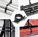 8 CABLE TIES W/ MOUNTING HOLE, 100 PACK