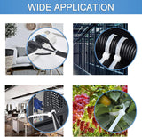 1000-Pack White Self-Adhesive Cable Tie Mounts with Multi-Purpose Stic