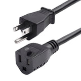 StarTech.com 10ft (3m) Power Extension Cord, NEMA 5-15P to NEMA 5-15R,