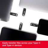 SanDisk 128GB Ultra Dual Drive Go USB Type-C Flash Drive, Black - SDDD