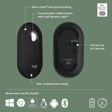 Logitech Pebble Mouse 2 M350s Slim Bluetooth Wireless Mouse, Portable,