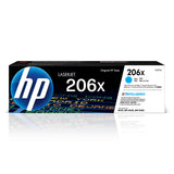 HP 206X (W2111X) Cartouche de toner cyan original rendement élevé XL cyan