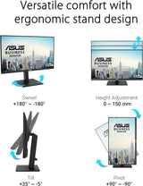 ASUS 27” 4K Business Monitor (VA27UQSB) - UHD (3840 x 2160), IPS, Fram