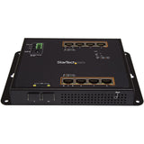 StarTech.com Industrial 8 Port Gigabit PoE+ Switch w/2 SFP MSA Slots -