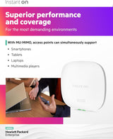 HPE Networking Instant On Access Point AP25 4x4 WiFi 6 Indoor Wireless