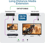 Extension HDMI 4K OREI sur Ethernet via CAT5/CAT6/CAT7, avec IR Jusqu'à