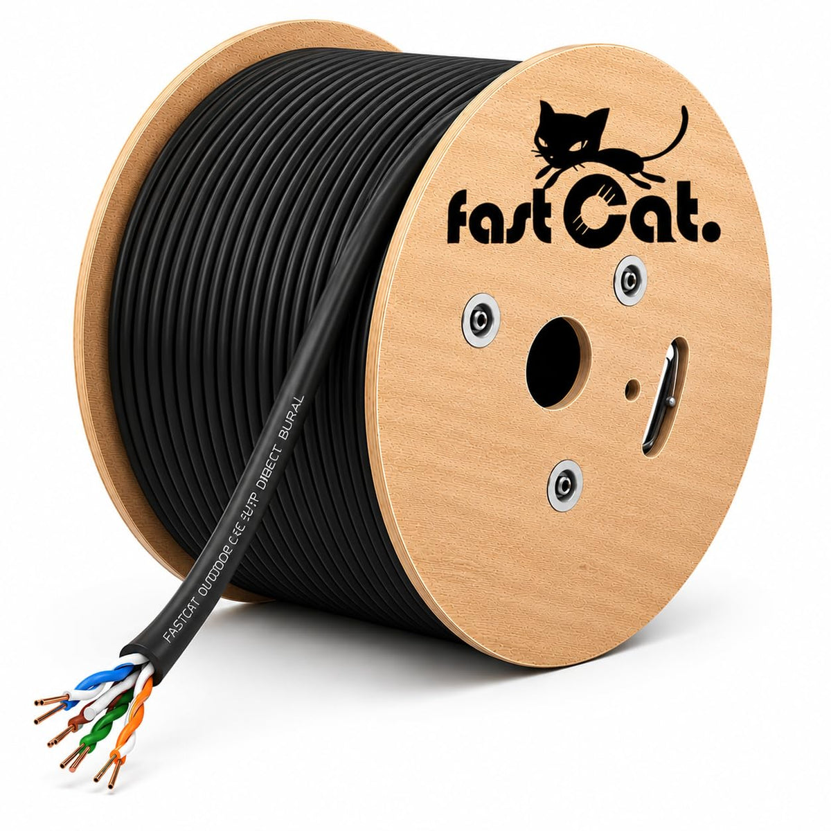 Câble Ethernet CAT6 125 pieds noir 100W POE