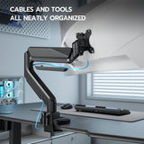 DESK MOUNT QUAD MONITOR ARM VESA 27 INCH