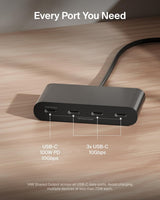 Belkin Connect USB-C to 4-Port USB-C 3.2 Gen2 Ports Hub, Multiport Ada