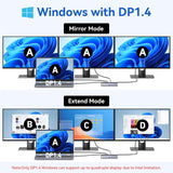 USB C Triple Display Docking Station with Laptop Charging, Selore USB