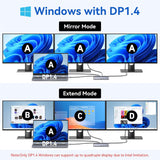 USB C Triple Display Docking Station with Laptop Charging, Selore USB