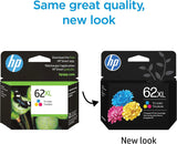 C2P07AN (HP 62XL) Encre haute capacité, 415 pages, trois couleurs (tri-color) - 1 paquet