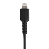 StarTech.com 6 inch (15cm) Durable Black USB-A to Lightning Cable - He