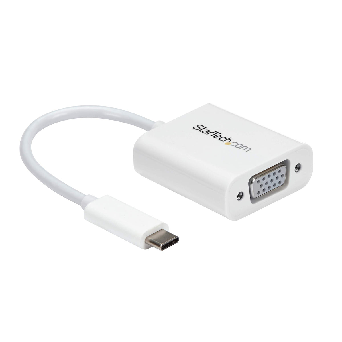 StarTech.com USB-C to VGA Adapter - White - 1080p - Video Converter Fo