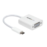StarTech.com USB-C to VGA Adapter - White - 1080p - Video Converter Fo