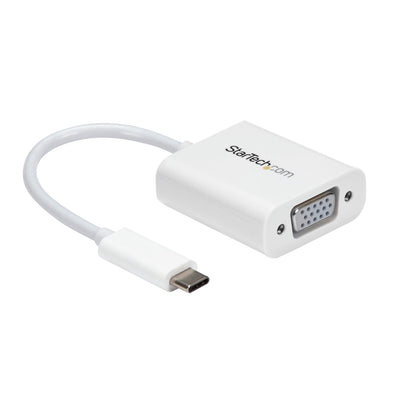 StarTech.com USB-C to VGA Adapter - White - 1080p - Video Converter Fo