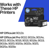 Original HP 962 Black Ink Cartridge, Works with HP OfficeJet 9010 Ser