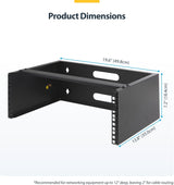 StarTech.com Rack Réseau Mural 4U - 35,5 cm de Profondeur (Profil Bas) -