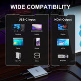 USB-C Multiport Adapter w/ HDMI and VGA MAC Windows SD PD