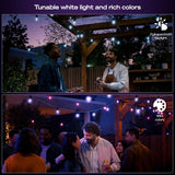 Philips Hue Festavia Globe Outdoor String Lights, White and Color Ambi