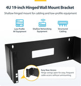 StarTech.com 4U Hinged Wall Mount Patch Panel Bracket - 6 inch Deep -