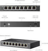 TP-Link Omada 8-Port Gigabit Easy Managed Switch (ES208G), 16Gbps Swit