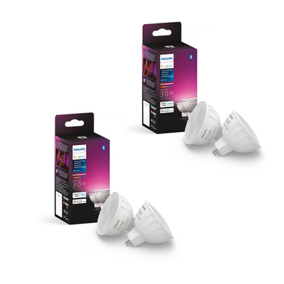 Philips Hue MR16 Smart LED Bulb White and Color Ambiance (4 Pack)