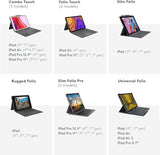 Logitech Combo Touch iPad Air (4th, 5th gen - 2020, 2022) Keyboard Cas