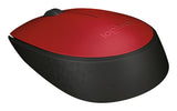 Logitech M171 Wireless Mouse - 2.4GHz RF, Red