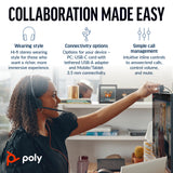 HP POLY BW 3225 USB-C HS Headset with USB-C/A Adapter