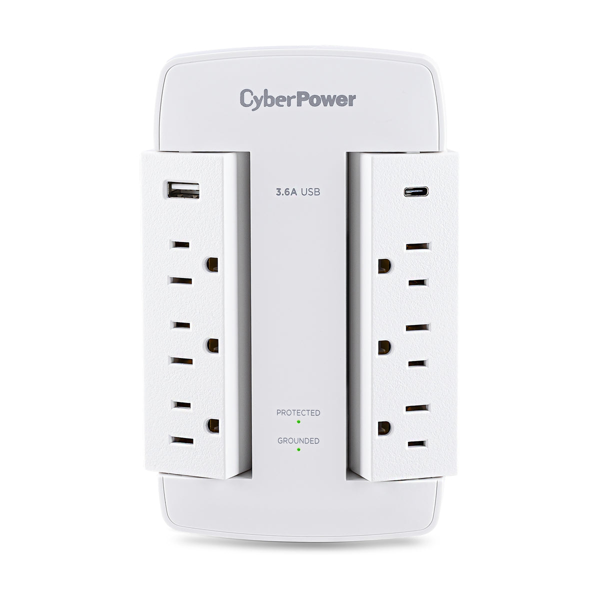 PARASURTENSEUR 900J 6 PRISES 120V PRISE MURALE 2 USB 3,6A 75K CEG