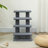 4-Step Multi-Level Carpeted Cat Scratching Post Pet Stairs
