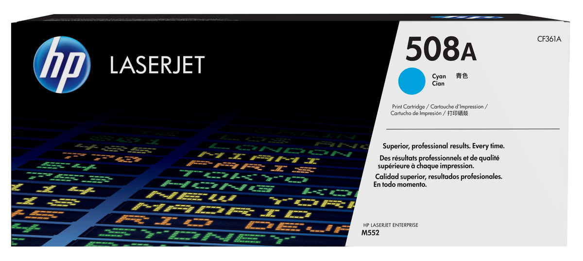 Cartouche de toner LaserJet cyan original HP 508A