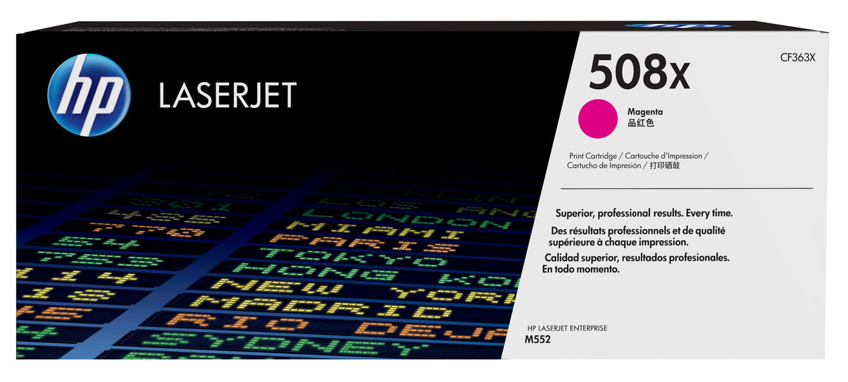 HP 508X Cartouche de toner LaserJet magenta original haut rendement