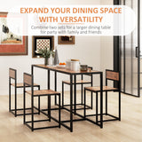 Ensemble Table et Chaises de Salle à Manger, Style Industriel, pour 2 Personnes, pour Petits Espaces