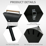 Outdoor Charcoal BBQ Grill, Tabletop Folding Barbecue Grill with Handle, 17.3