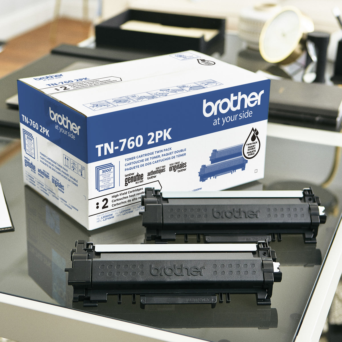 Brother TN-7602PK Black Toner Cartridge 2-Pack
