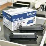 Brother TN-7602PK Black Toner Cartridge 2-Pack