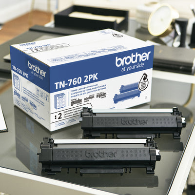 Brother TN-7602PK Black Toner Cartridge 2-Pack