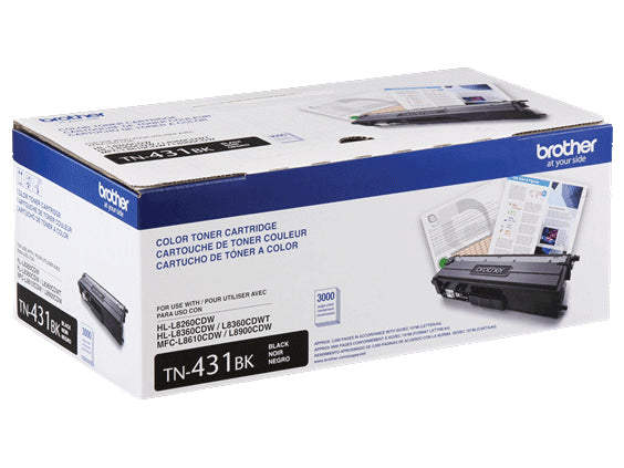 Cartouche de toner noire Brother TN431BK à rendement standard